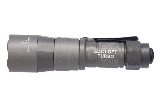 SureFire Everyday Carry Dual Fuel Turbo Gray Flashlight is made of aluminum